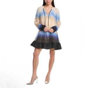 SIMKHAI Adasia Ombré Plissé Minidress NWT Size 2